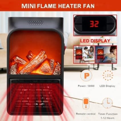 1000W Flame Heater Mini Fan Desktop Household Fireplace_1