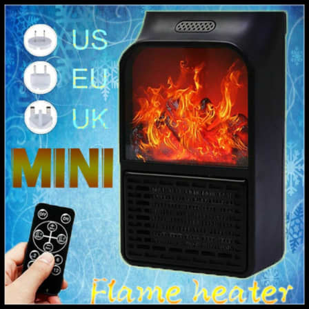 1000W Flame Heater Mini Fan Desktop Household Fireplace_0