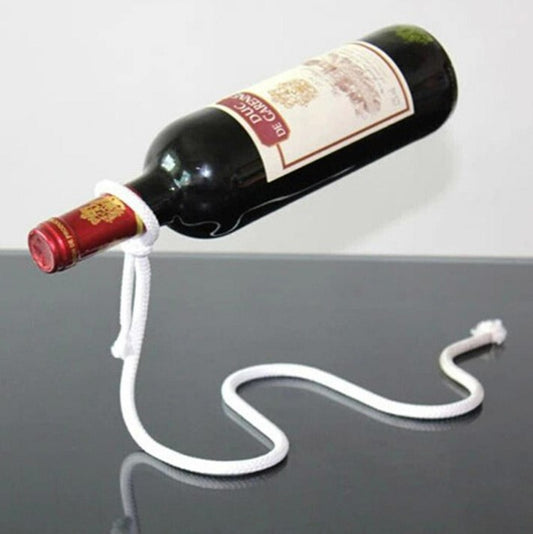 Multifunctional Metal One Bottle Wine Display Racks Stand Holder - Rope Design_0