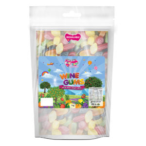 Sweets From Heaven Wine Gums - 12 Bags Case (1kg), Resealable Packs